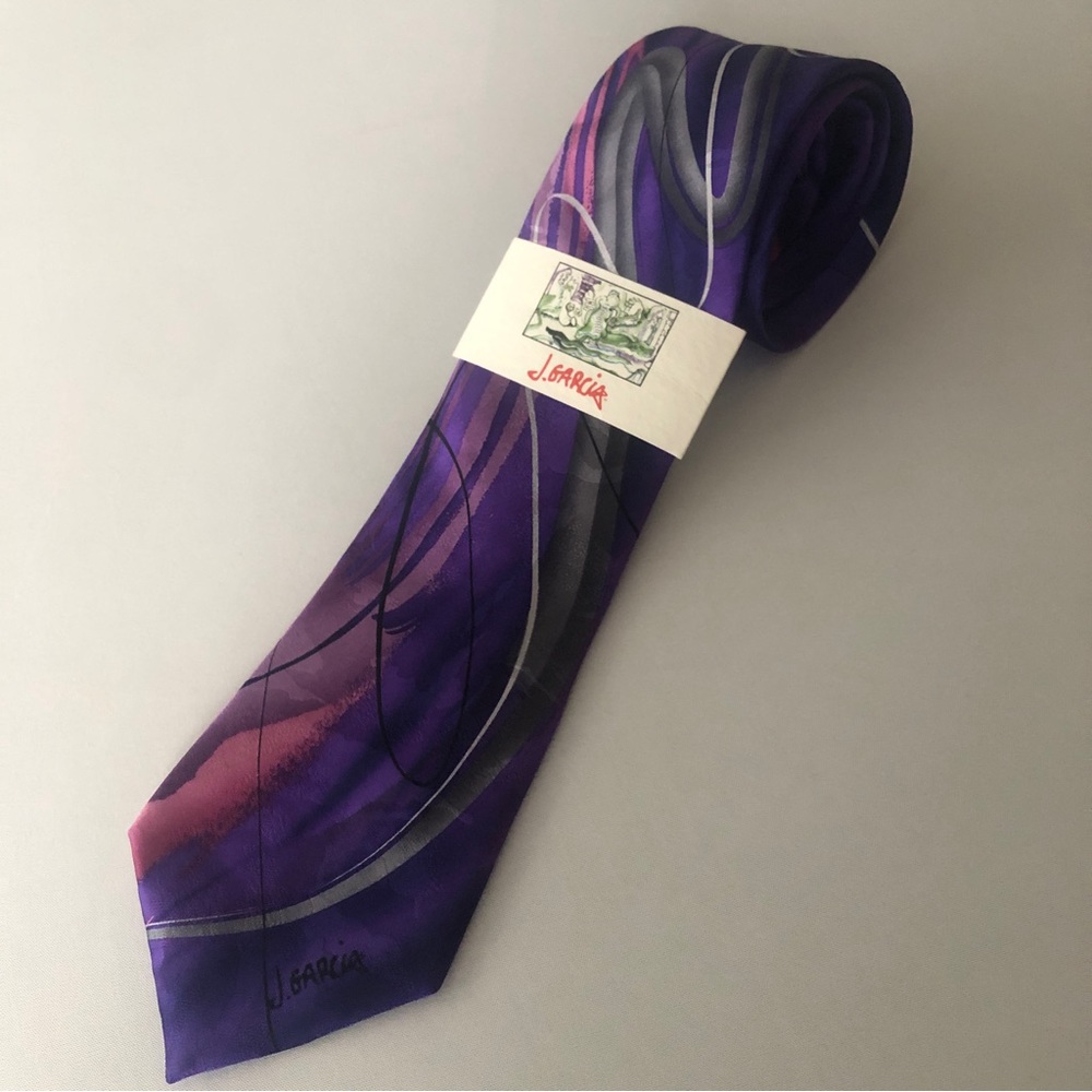 NWT Jerry Garcia watercolor collection purple haze silk neck tie